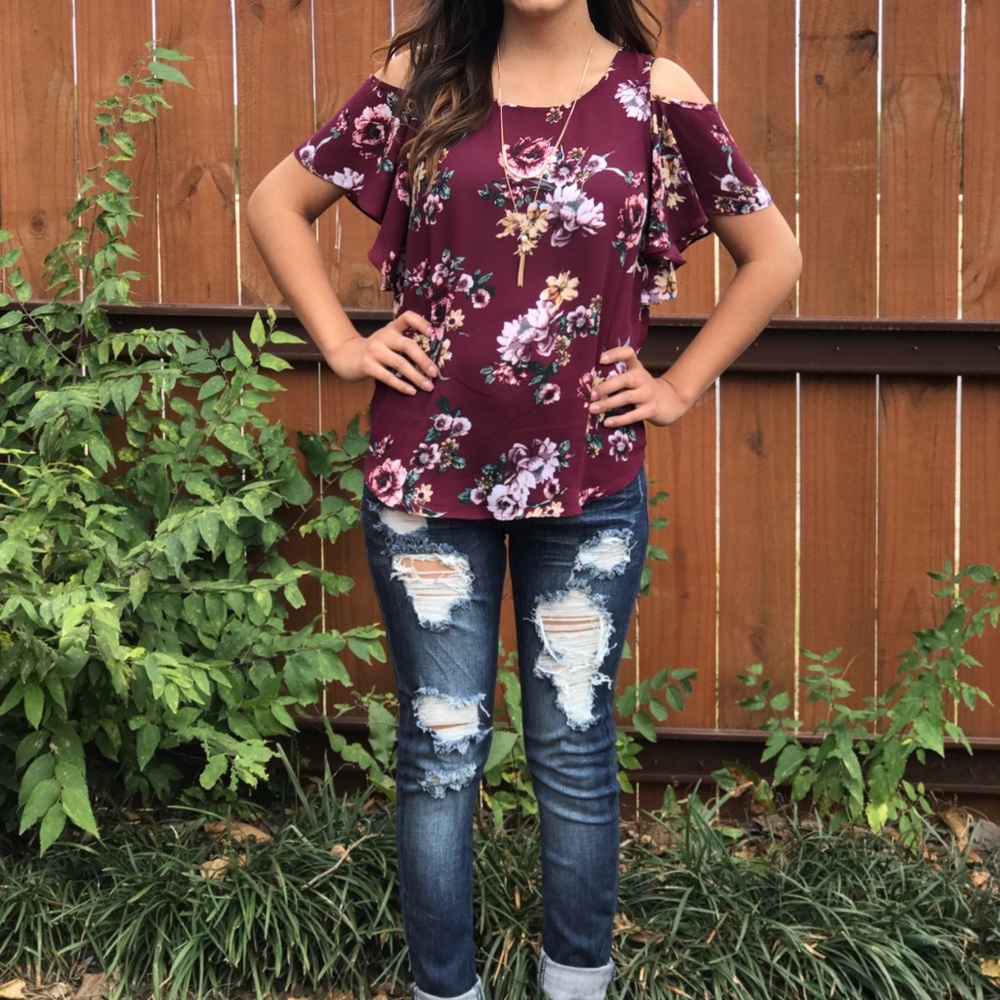 High-Low Open Shoulder Top